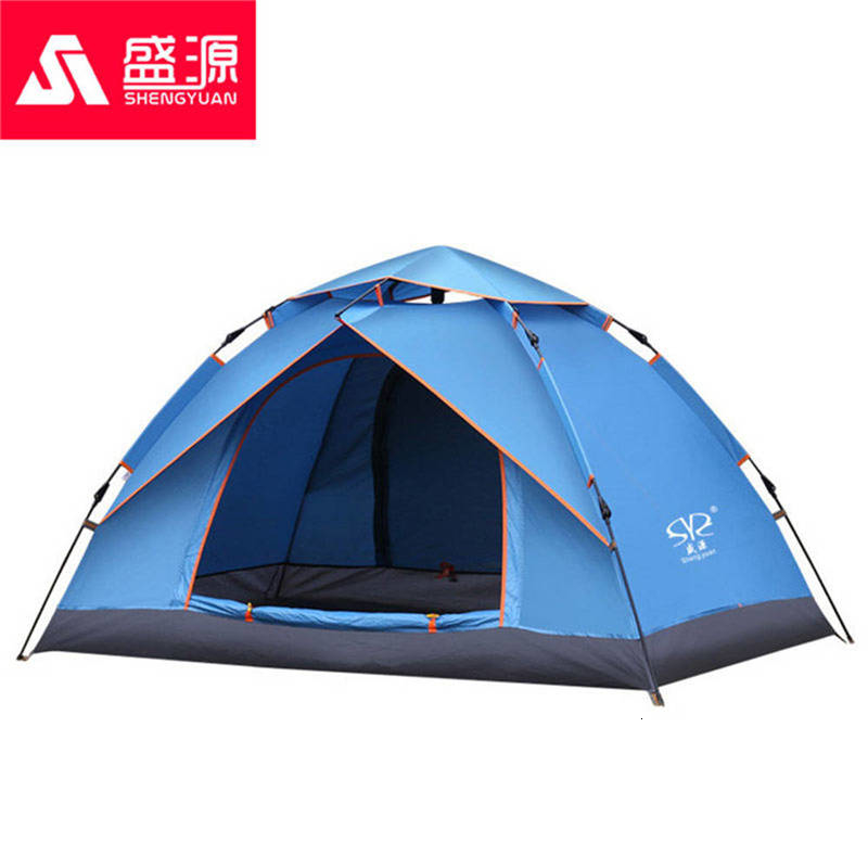 

Two Persons Automatic Camping Windproof Tent Family Outdoor Travel Hiking Tent Double Layer Shade Waterproof Beach