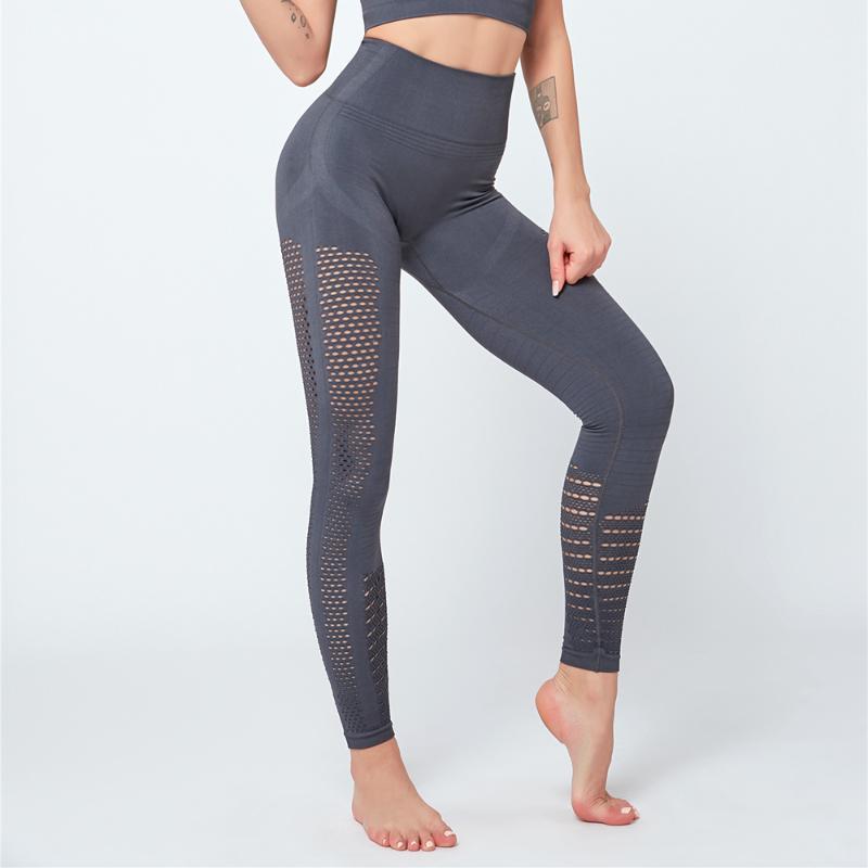 

Seamless Yoga pants for Women Hollow Compression Leggings Fitness Gym Tights Workout Running Activewear Pants Sweatpants 9015, Red