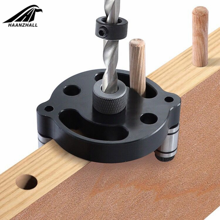 

Woodworking Pocket Hole Jig 6/8/10mm Self-centering Vertical Doweling Jig Drill Guide For Locator Hole Puncher Carpentry Tools