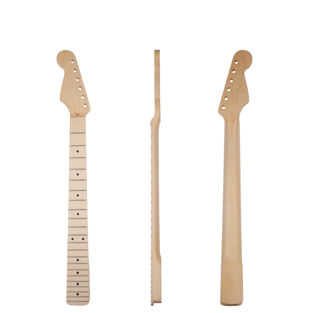 

Left Handed Guitar 22 Frets Neck Rosewood Fingerboard Matt White Maple Guitar Neck W/ Black Dots Replacement