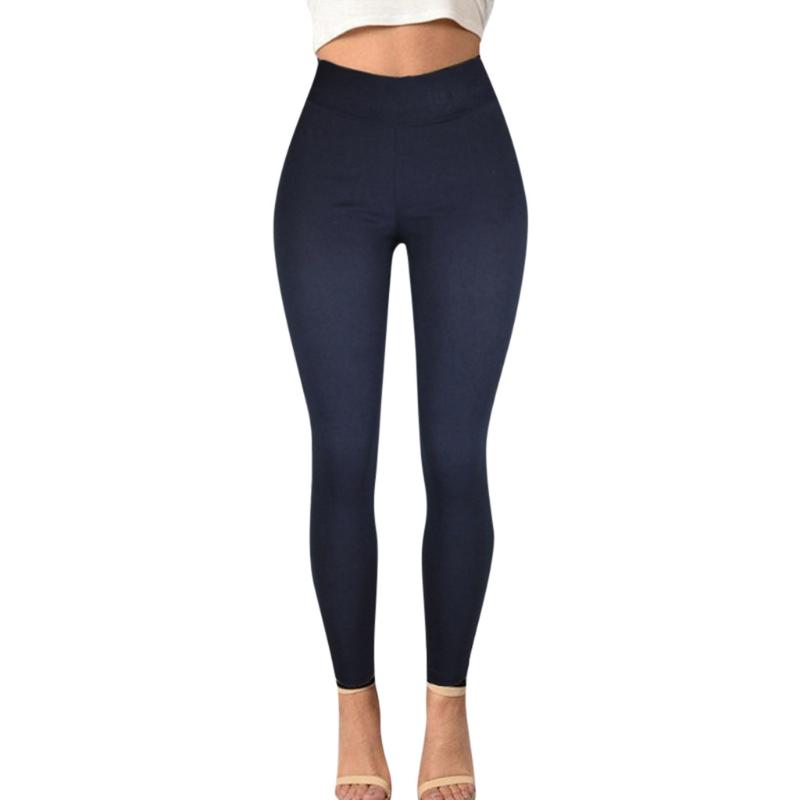 

Fashion Womens pants Spring Plus Size Fashion Women Solid Pencil Pants Trousers Pocket Jeggings Denim Skinny Casual #40%, Black