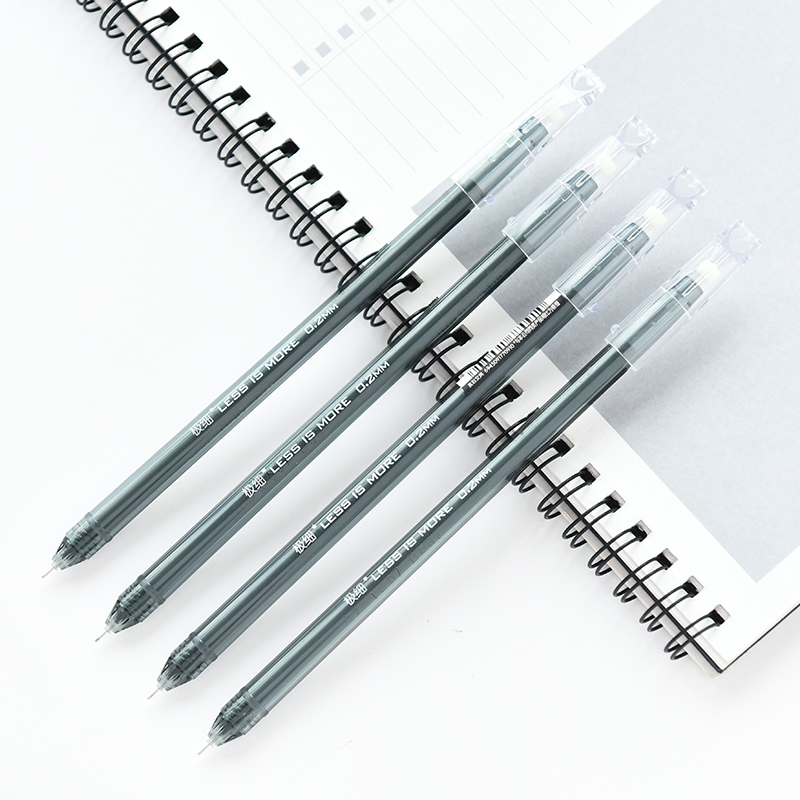 

12pcs/lot Creative 0.2mm Super Fine Needle Black Ink Gel Pens Student Study Stationerys Office Supplies