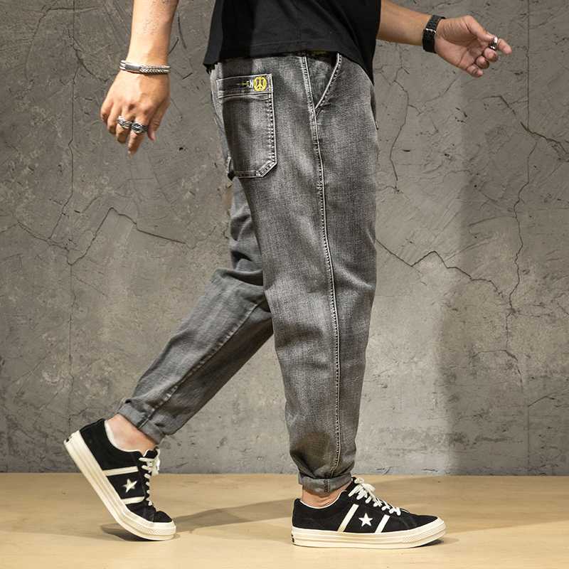 

Spring Summer Oversized jeans Jeans Men Loose Ankle-length Fashion Casual Harem Denim Homme Retro Straight Man -46