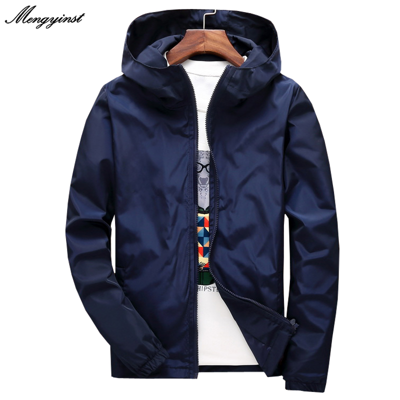 

Windbreaker Men Casual Spring Autumn Lightweight Jacket 2020 New Arrival Hooded Contrast Color Zipper up Jackets Outwear 6XL 7XL, White