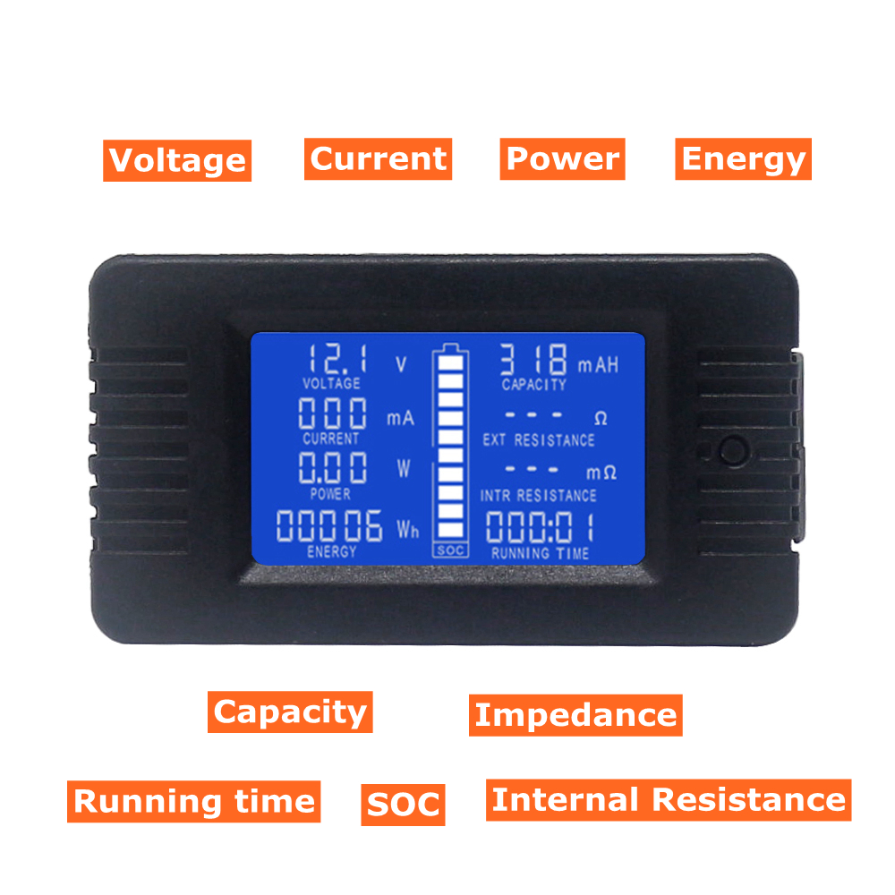 Blue LED Digital DC Ammeter 100A//75mV Shunt Resistor US SHIPPING