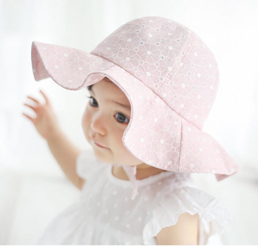 

TELOTUNY Baby Hat Infant Kids Sun Cap Summer Outdoor Girl Boy Beach Cotton Hat Z0828, White