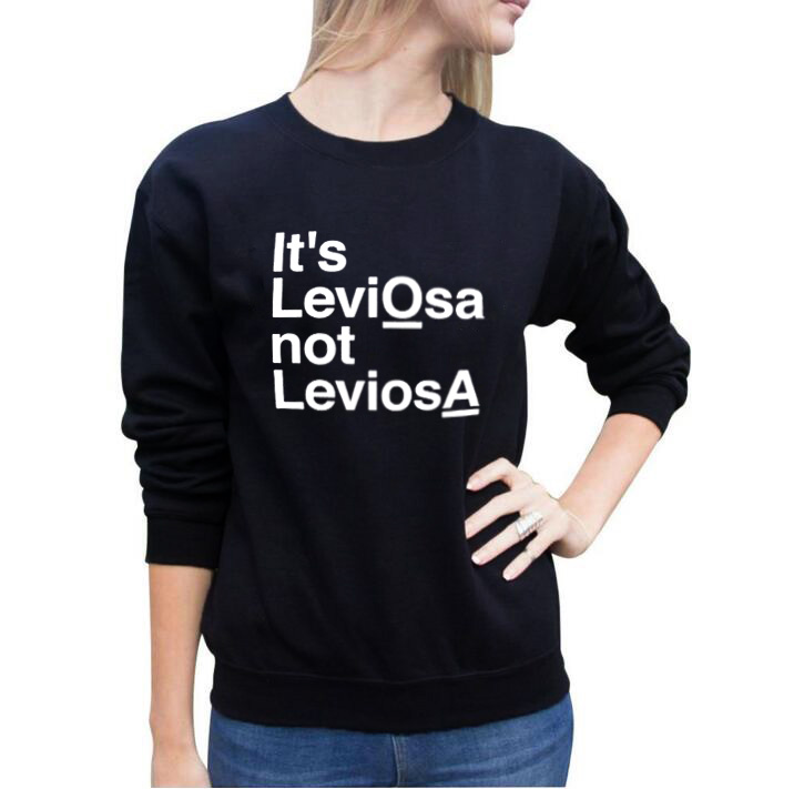 

O-neck It's Leviosa Letters Print Hoodies Women Fashion Black White Sweatshirt Female Tracksuit Sudaderas Mujer 2020