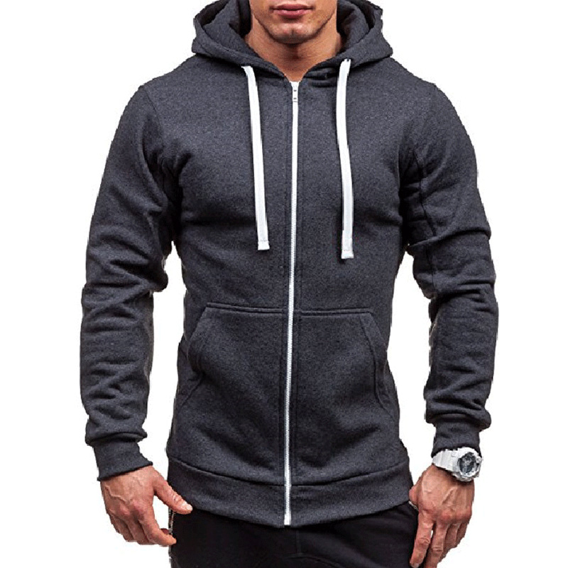 

NO.13-Maxwears,Mens Sweatshirts Exercise Hoodies Workout Jackets Coat Gym Running Shirts Windbreaker, Black