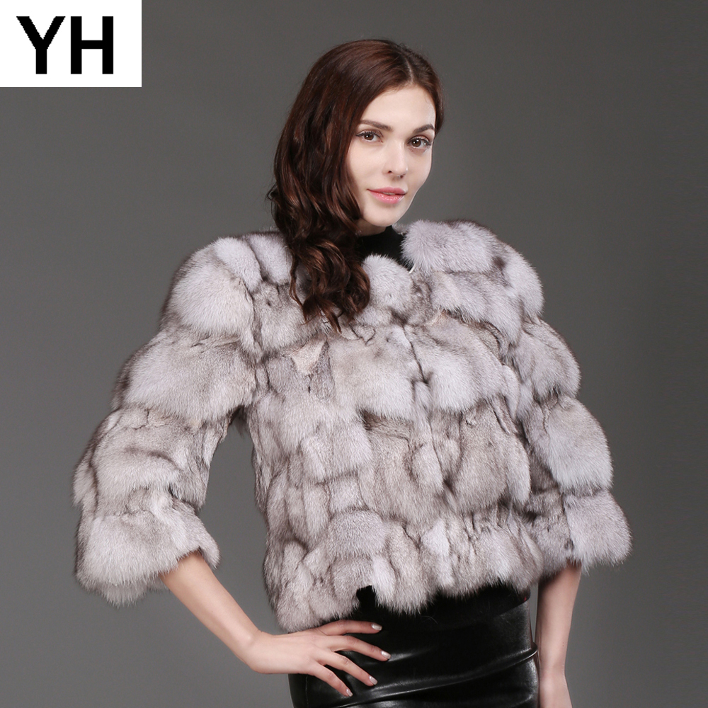 

2019 Women Genuine Real Fur Coats Winter Slim Short Real Natural Fur Jacket New Style 100% Natural Overcoats, Royal blue