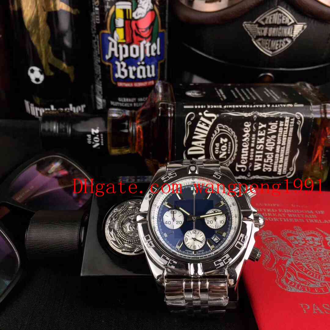 

5 colour Men watches 43mm 109W.M20BASA.1 yellow dial Quartz Chronograph Working men's Wristwatches