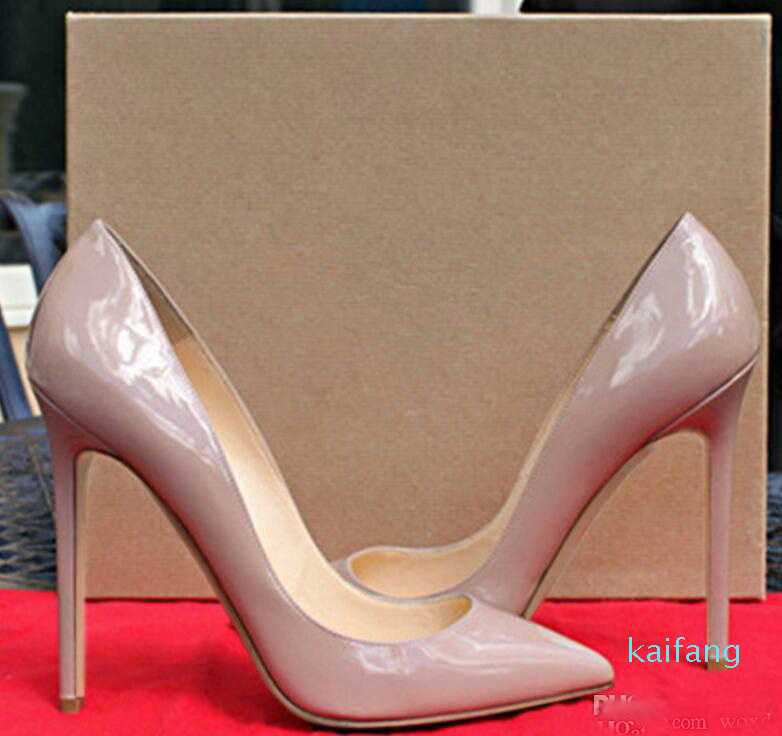 

Hot Luxury Patent leather Pigalle Heels WOMEN wedding shoes pointed toe fine heels sexy woman red Black, high heels Purple, sheepskin 35-44