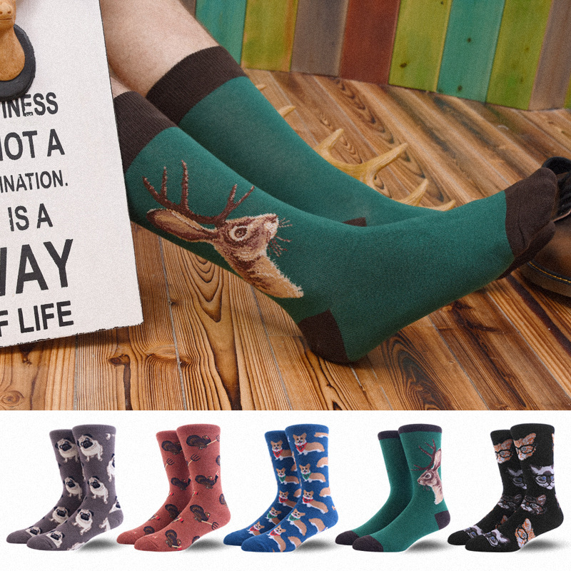 

Dress Socks for Men Colorful Funny Crazy Novelty Fun Dress Socks Pack Bonangel Cool Pattern Crew Gift for Men, 12