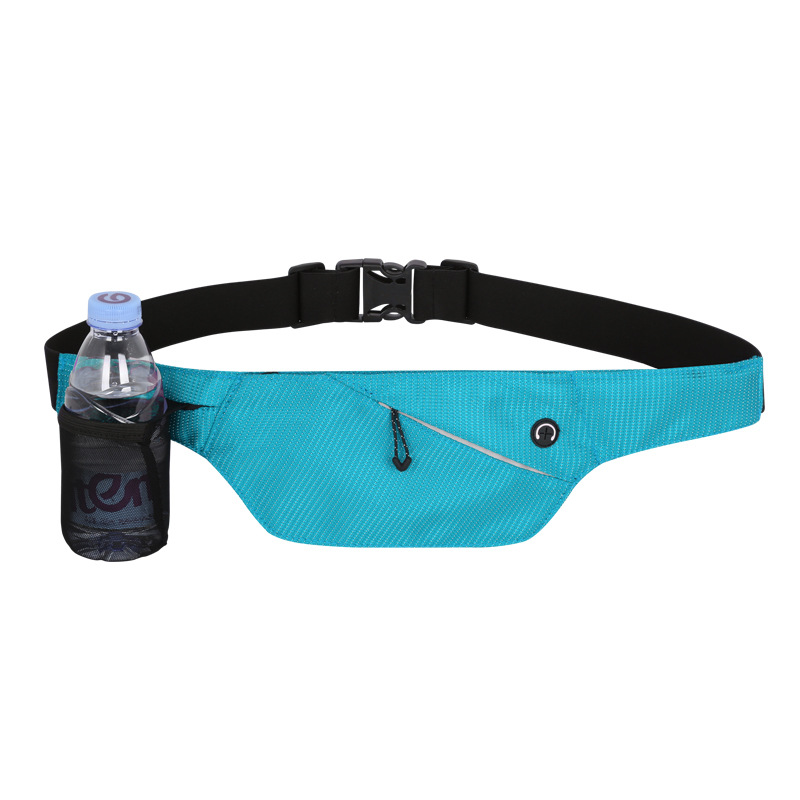 

FGOIBALL outdoor multi-function running waist bag trend starry sky cloth 6 inch mobile phone single kettle invisible waist bag, Black