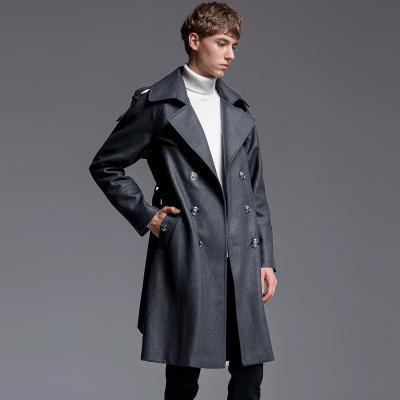 

Causal Wool Coat Mens Luxury Double Breasted British Style Woolen Men Trench Jacket Plus Size 6xl Male Business Overcoat, Black