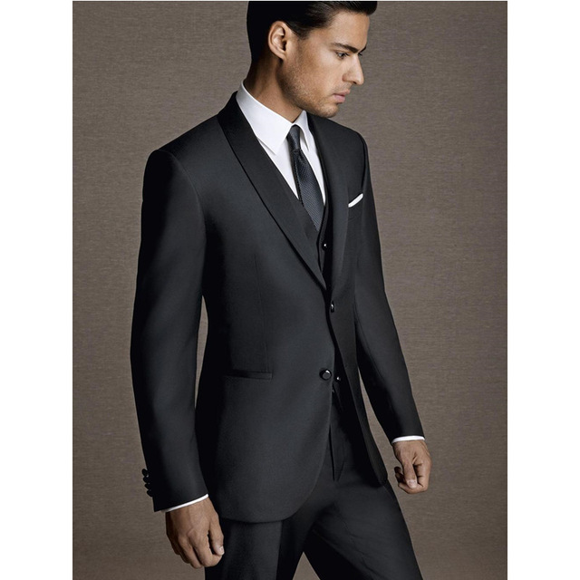 Men's suit men's elegant gentleman suit three-piece suit (jacket + pants + vest) wedding groom groomsmen dress support custom
