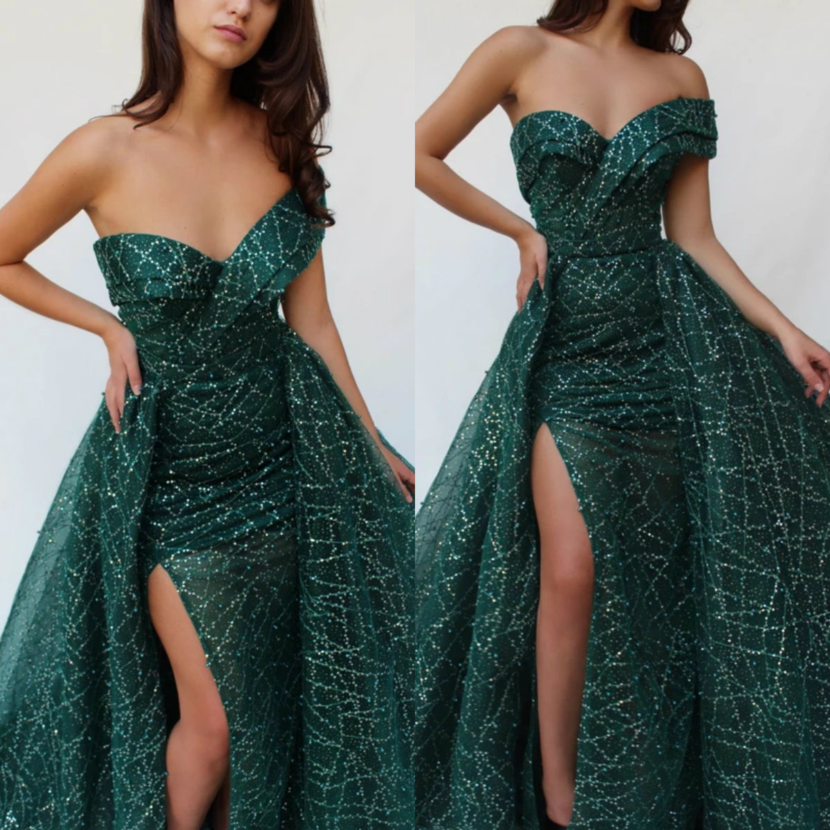 

Hunter Evening Dresses With Detachable Train 2020 Lace Beaded Sweetheart Split Prom Dress A Line Party Wear Sweep Train Mermaid Formal Gowns, Yellow