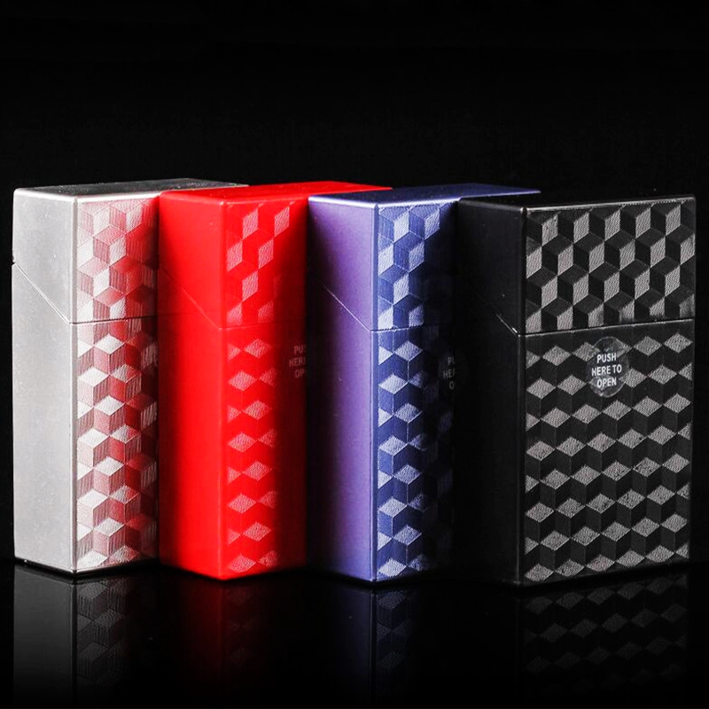 

Nice Colorful Men's More Style Cigarette Storage Case Portable Flip Open Style Smoking Container Box Holder Tobacco Roll DHL