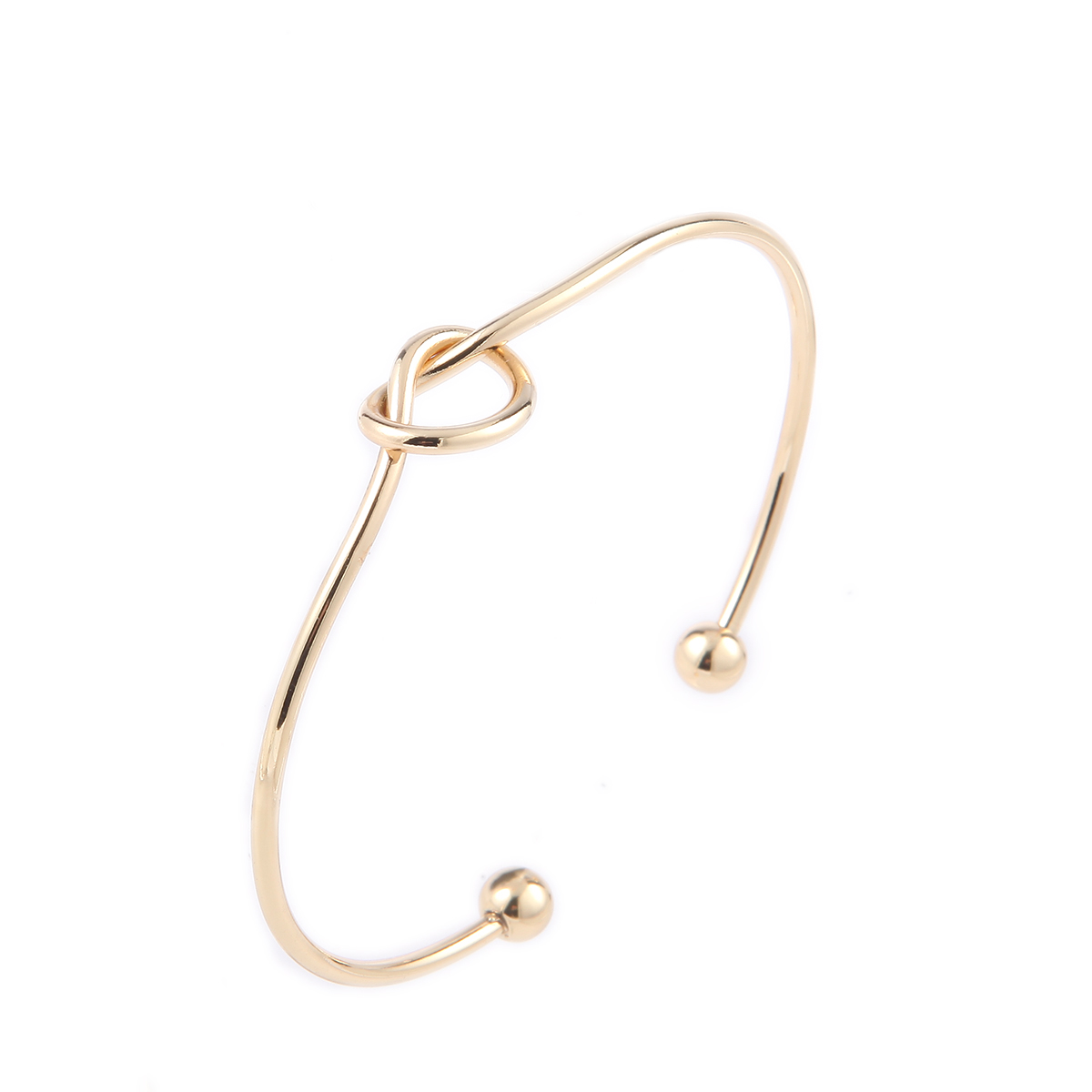 

Love Knot Bangle Bracelet Simple Adjustable Knot Bangle Cuffs Stretch Bracelet Bridesmaid Gift