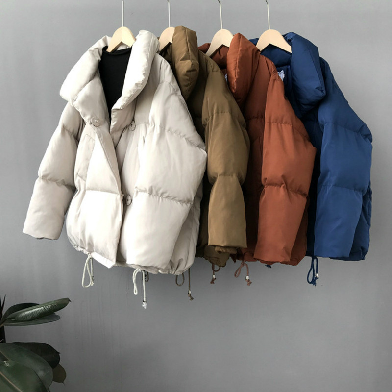 

Causal wide-waisted Stand Collar Female Jacket Coat Warm Winter Jacket Women Down Parkas Cotton Padded 2018 New, Beige