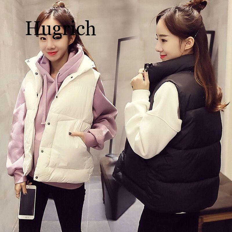 

2020 Winter White and Black Women Vest Newest Female Short Jackets Loose Wild Casual Jacket Down Vest Parkas Outerwear Clothes