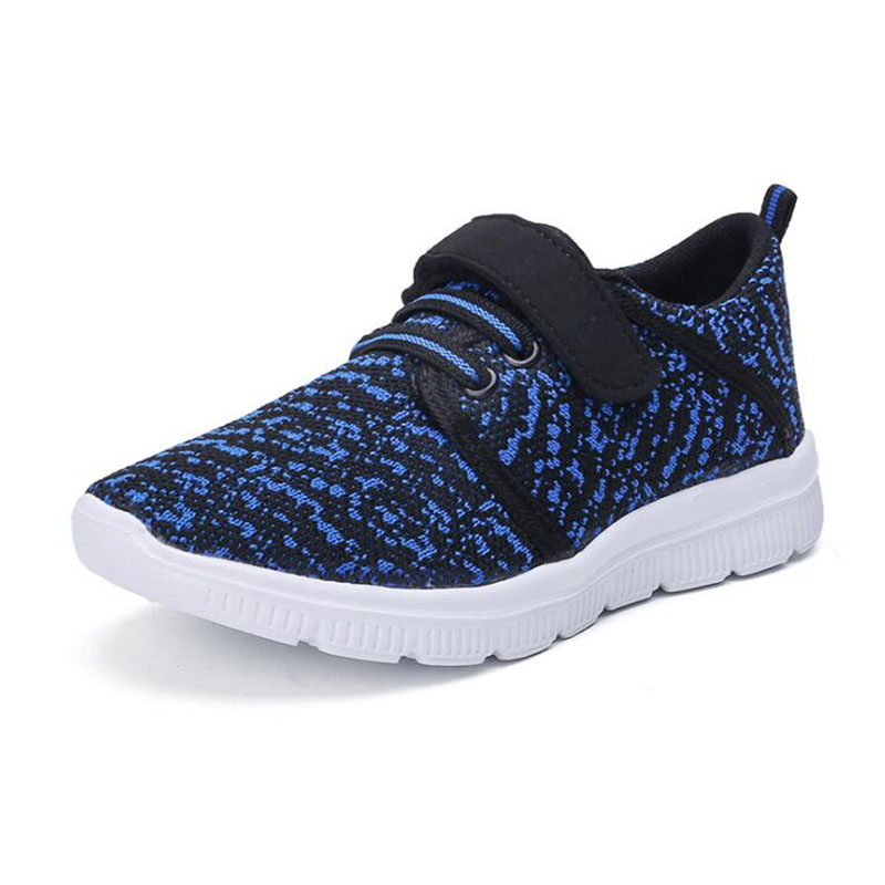 

Children Hook&Loop Fashion Flying leather casual breathable lightweight boys and girls shoes