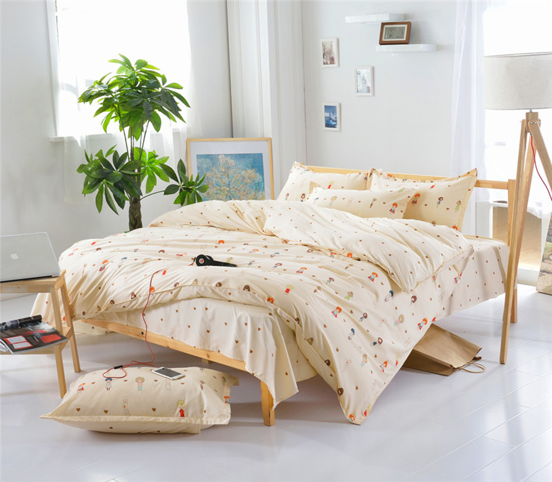 

wholesale housse de couette 4pcs cotton Beddings bed sheet bed cover pillowcases queen/super king size bedspreads-roupa de cama, As picture