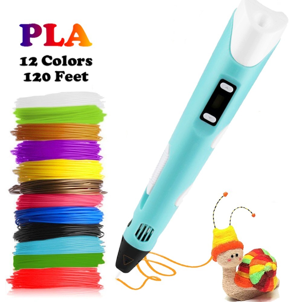 

Dikale 3D Printing Pen 12V 3D Pen Pencil 3D Drawing Pen Free 36m PLA Filament For Kid Child Education Hobbies Toy Birthday Gift Y200428, 24 colors 72m
