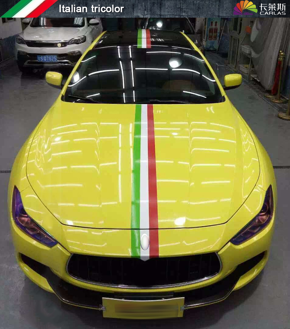 2020 Car Exterior Stickers Flag Three Colors Stripe Car Body Decoration