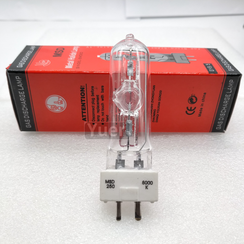 

Stage Light Lamp MSD 250/2 MSD250W Watts 90V MSR Bulb NSD 250W 8000K Metal Halogen Lamp Moving Head Lights Bulbs