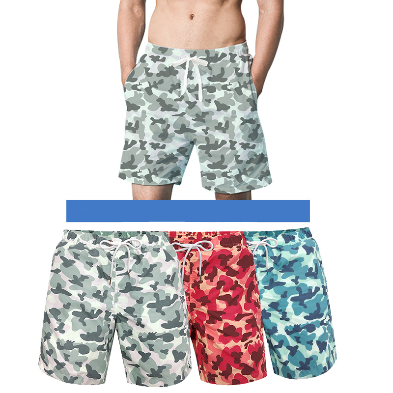

Sell Well Quick Dry Board Shorts Camouflage Printed Beach Surfing Swimming Drawstring Swim Trunks, 023b