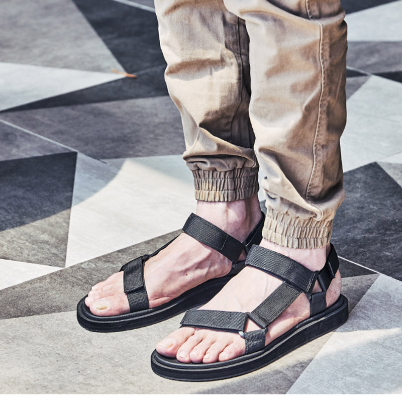 

Roman Sandals Men 2020 New Summer Sandal Shoes Men Soft Bottom Beach Shoes Casual Sandals and Slippers Sandalias Mujer, 38-45, Black