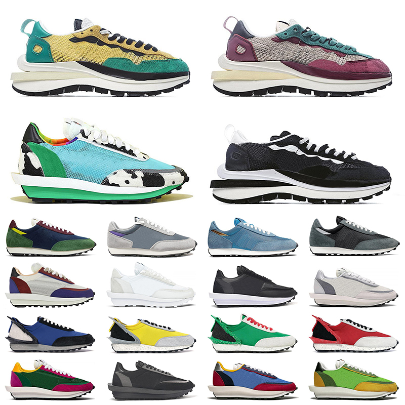 

daybreak ldv waffle outdoor chaussures men women running shoes chunky dunky white nylon pine green mens trainers sports sneakers 36-45