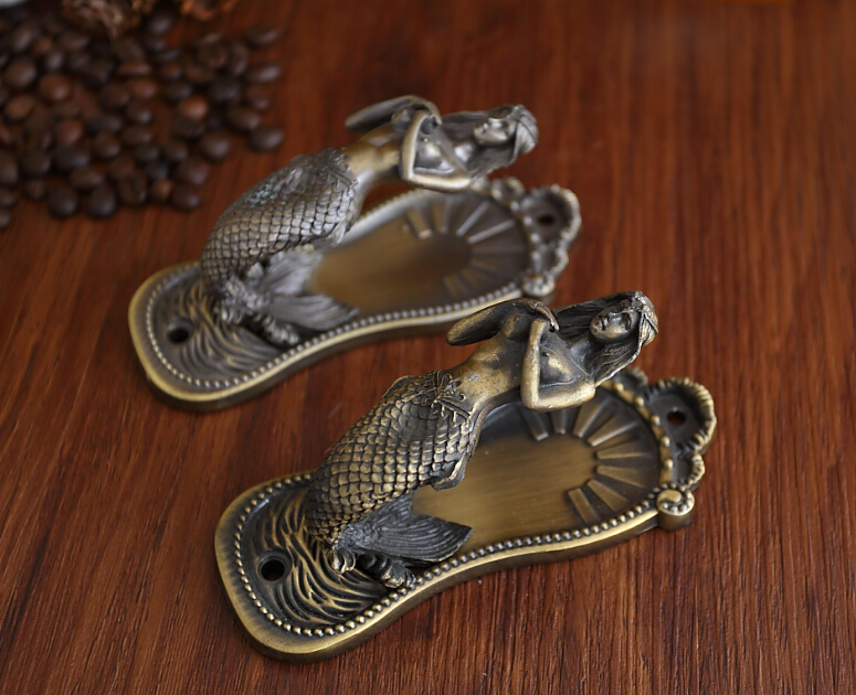 2019 Mermaid Clothes Hooks Colorful Coat Wall Hooks Gold Silver