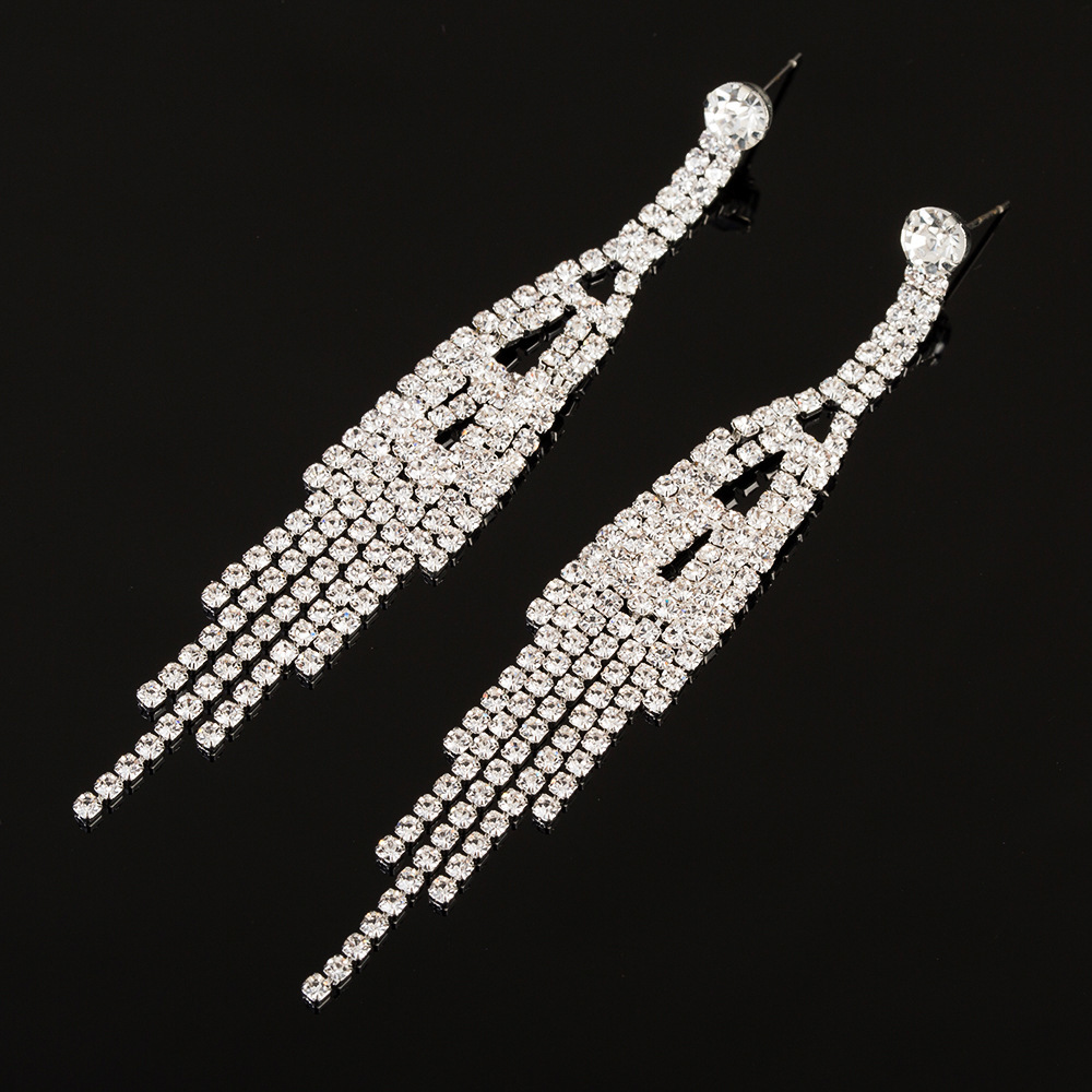 

Earrings Tassels Nation Wind Stone Ear Nail Ornaments Earring