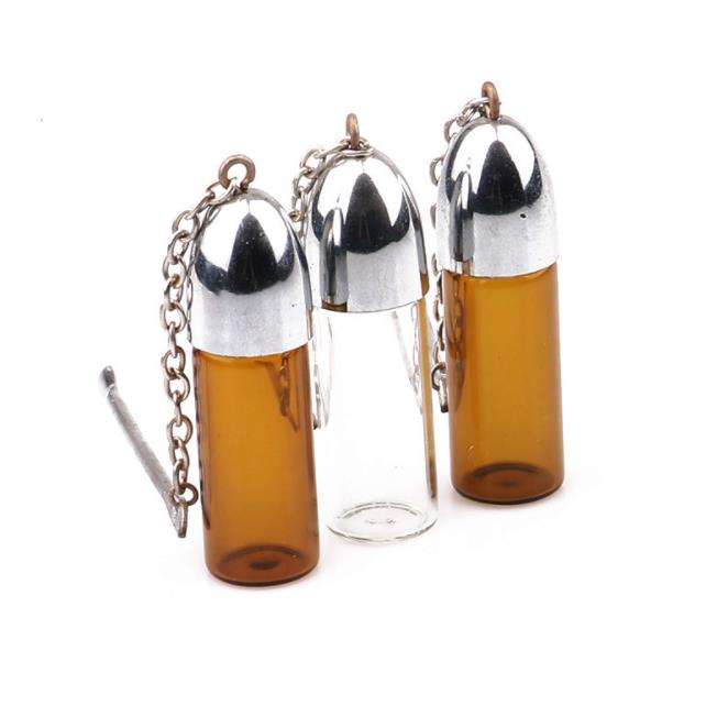 

57MM medium spoon storage box mini metal cover with spoon storage bottle small storage glass snuff bottle