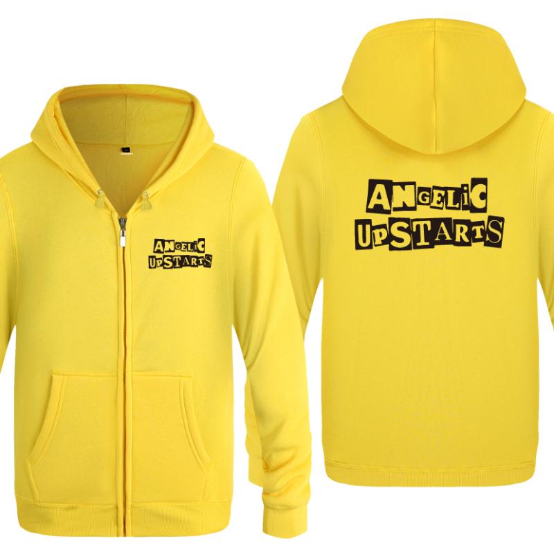 

Angelic Upstarts Punk Rock Band Hoodies Men 2020 Men' Fleece Zipper Cardigans Hooded Sweatshirts, Huiy het