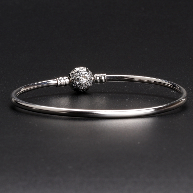 

Wholesale-Snowflake ball head bracelet luxury designer jewelry with original box for Pandora 925 sterling silver CZ diamond ladies bracelet