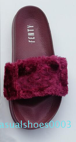 fenty fur slides pink