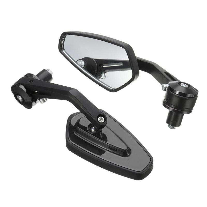 

1 Pair Durable Bar End Motorbike Rearview Mirror Easy Install Adjustable Universal Clear Flexible Motorcycle Side Aluminum Alloy
