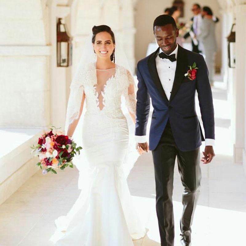 

New Popular Side Vent One Button Navy Blue Wedding Men Suits Shawl Lapel Two Pieces Business Groom Tuxedos (Jacket+Pants+Tie) W1268, Same as image