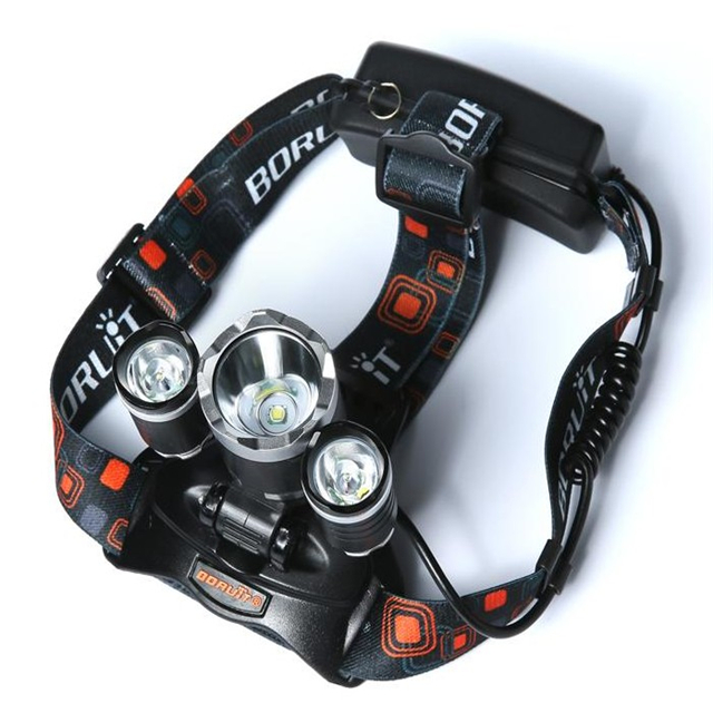 

T6 Headlamp 6000 Lumens 3 x Cree XM-L T6 Head Lamp High Power LED Headlamp Head Torch Lamp Flashlight Head +charger+car charger