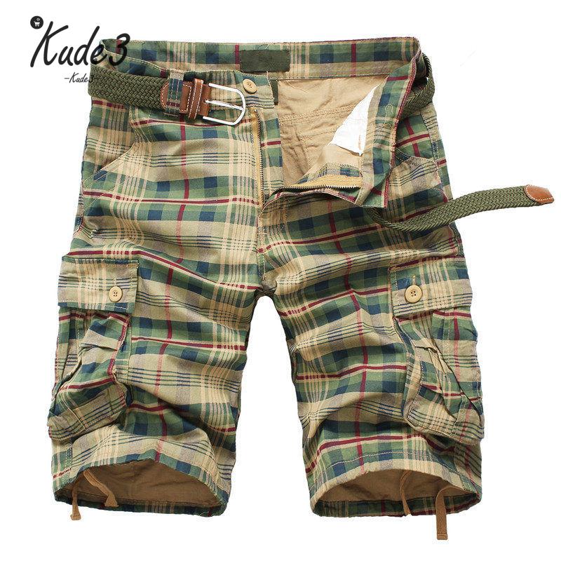 

Men Shorts 2020 Plaid Beach Shorts Mens Casual Camo Camouflage Short Pants Male Bermuda Cargo Overalls 4829, Khaki