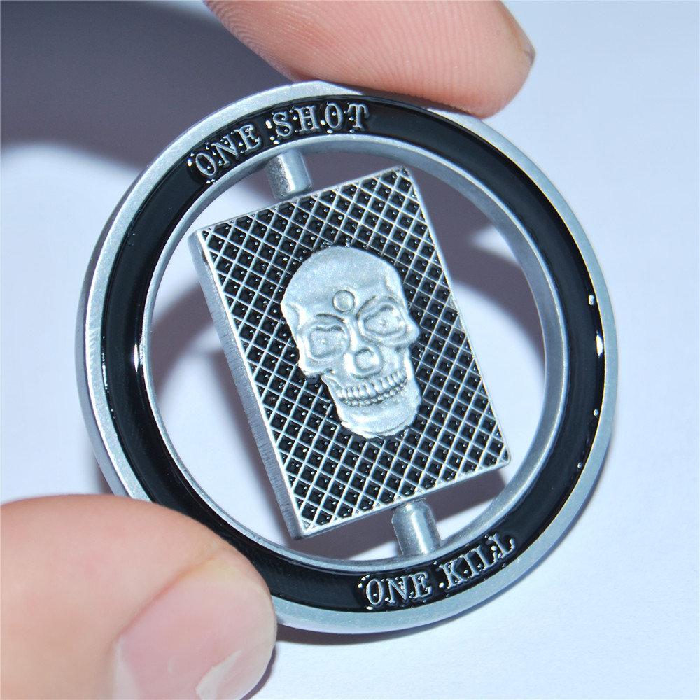 

Sniper One Shot One Kill Skull Spinner Military Challenge Coin