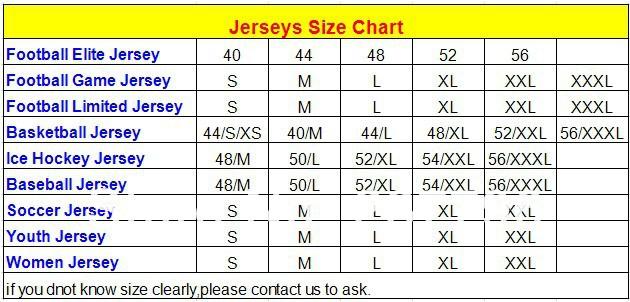 Youth Basketball Jersey Size Chart