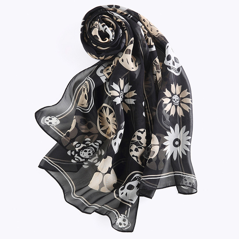 Multi funzione tubo scialle//pile SCARF modello Skulls grey