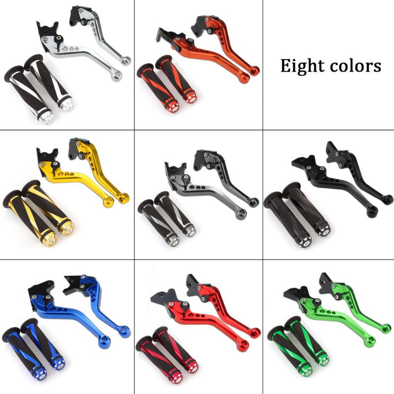 

For Virago 700 1985-1987 Virago 750 1988-1997 1990 Short Adjustable Motorcycle Brake Clutch Levers & Handle Grips levers