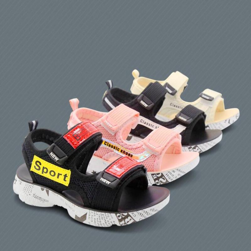 

Boys Comfortable Sandals 2020 Summer Kids Casual Shoes Infantil Boys Girls Beach Sandals Casual Fashion Soft Flat Shoes EU 25-35, Pink