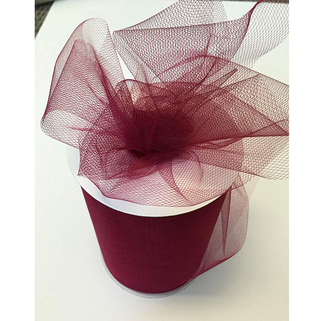 

6 Inch 100Yards Tulle Roll Fabric Spool Tutu Party Baby Shower Birthday Gift Wrap Wedding Decorations Christmas Event Supplies, Pink