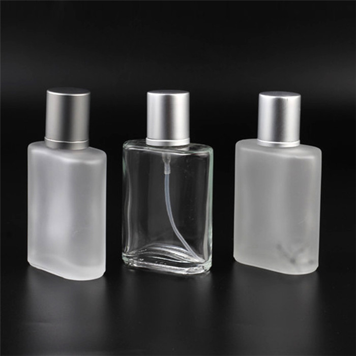 

30ml flat style frosted translucent glass spray perfume bottle glass atomizer spray can fill the bottle empty SZ355