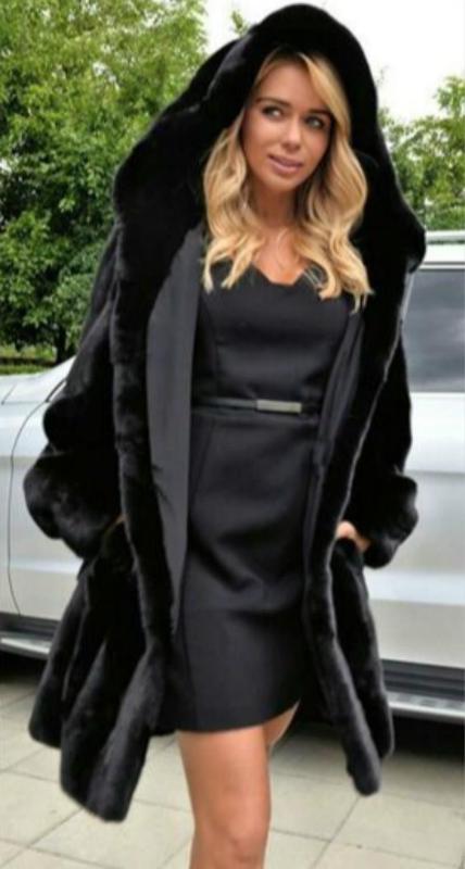 

Long Faux Fur Coat Women' 2019 Autumn Winter New Coats Women' Hot Black Plus Size Plush Teddy Coat Warm Fur Jacket